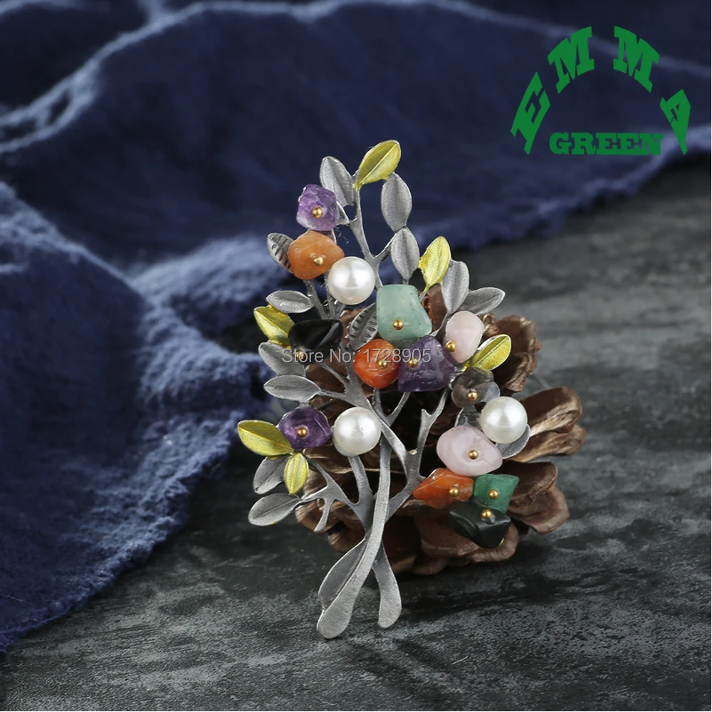 

Brooch Stones Bouquet Broche Flower Handmade Boutonniere Stick Brooch Pin Men Cool Beautiful Accessories in Party Wedding