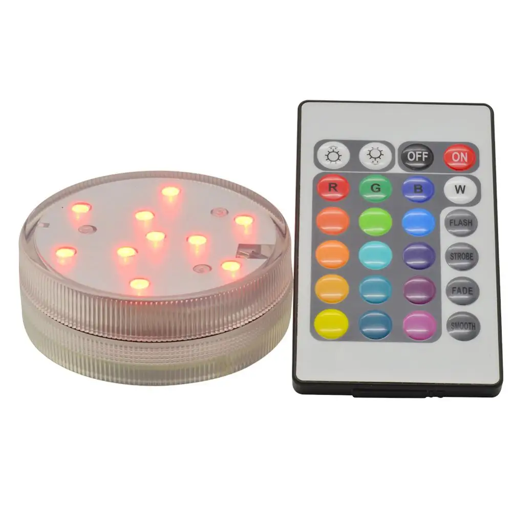 

Submersible LED Light Battery Operated Waterproof LED TeaLight Underwater Vase Light for Christmas Xmas Halloween Wedding Decor