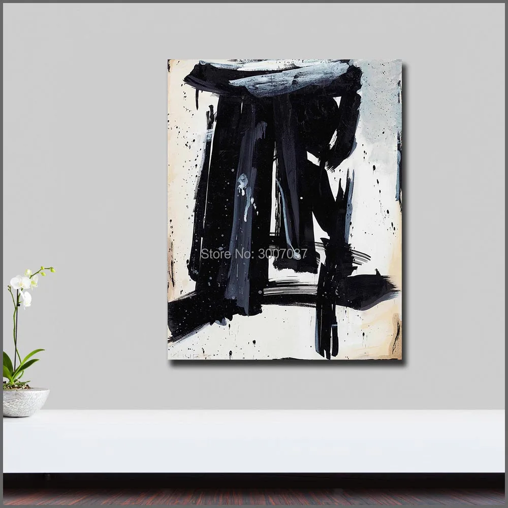 Large Size Painting by DHL Oil Painting Franz Kline Abstract Oil Paintings Canvas Pictures for Living Room and Bedroom No Frames