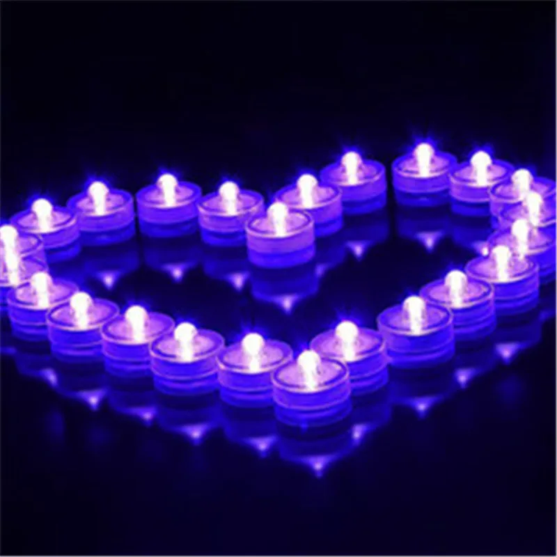 50pcs/Lot Battery Operated RGB Waterproof Slow Color Changing LED Tea Light Perfect for Vase Base Lighting