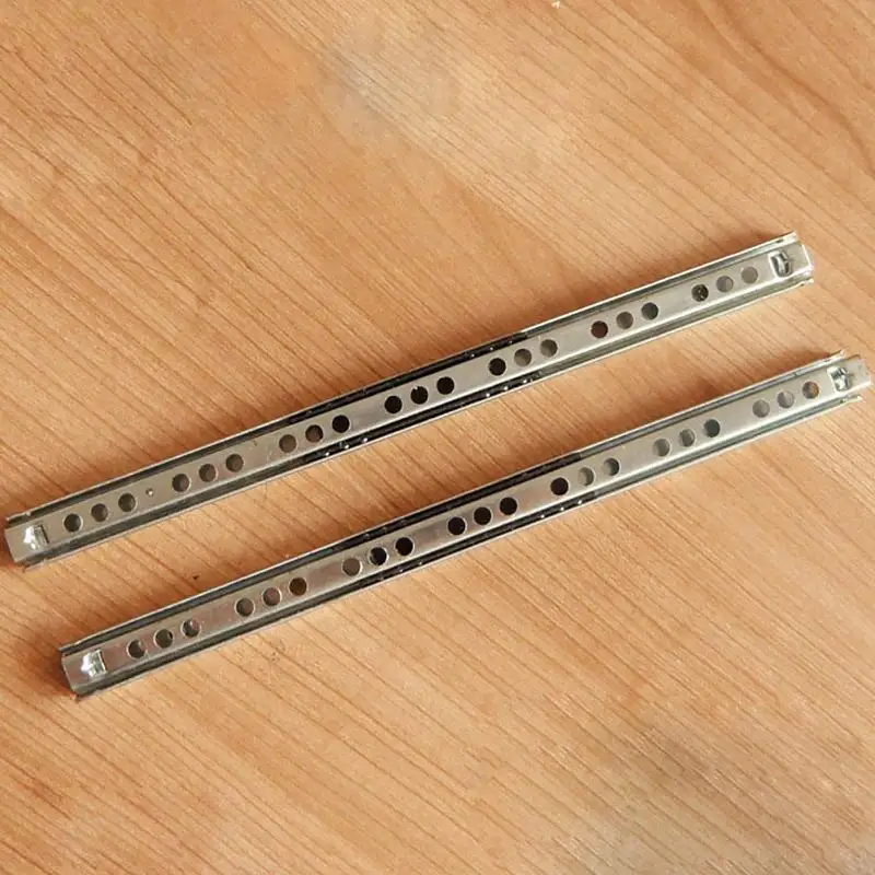 Micro Guide steel Ball 2 Sections 17 Wide Steel Ball 2 Fold Ball Slide Cabinets Drawer Steel Ball 182/246/278/342/406mm #1029