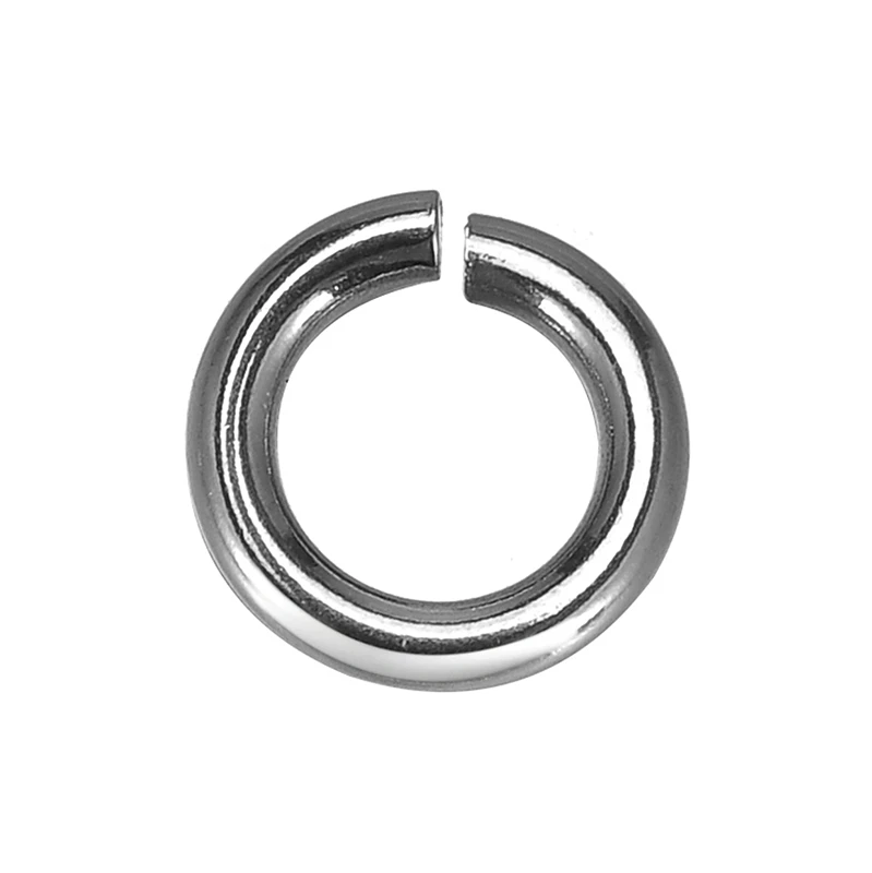 DoreenBeads 200PCs Silver Color Stainless Steel Open Jump Rings 8mmx1.5mm (B18884) yiwu