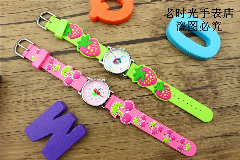 2019 NAZEYT new fashion bambini 3D silicone quarzo dresswatch ragazze carino fragola quadrante adorabile orologio da polso impermeabile