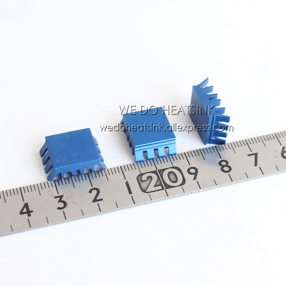 10pcs Aluminum Spiky 13x14x6.5mm Anodized Deep Blue Heatsink