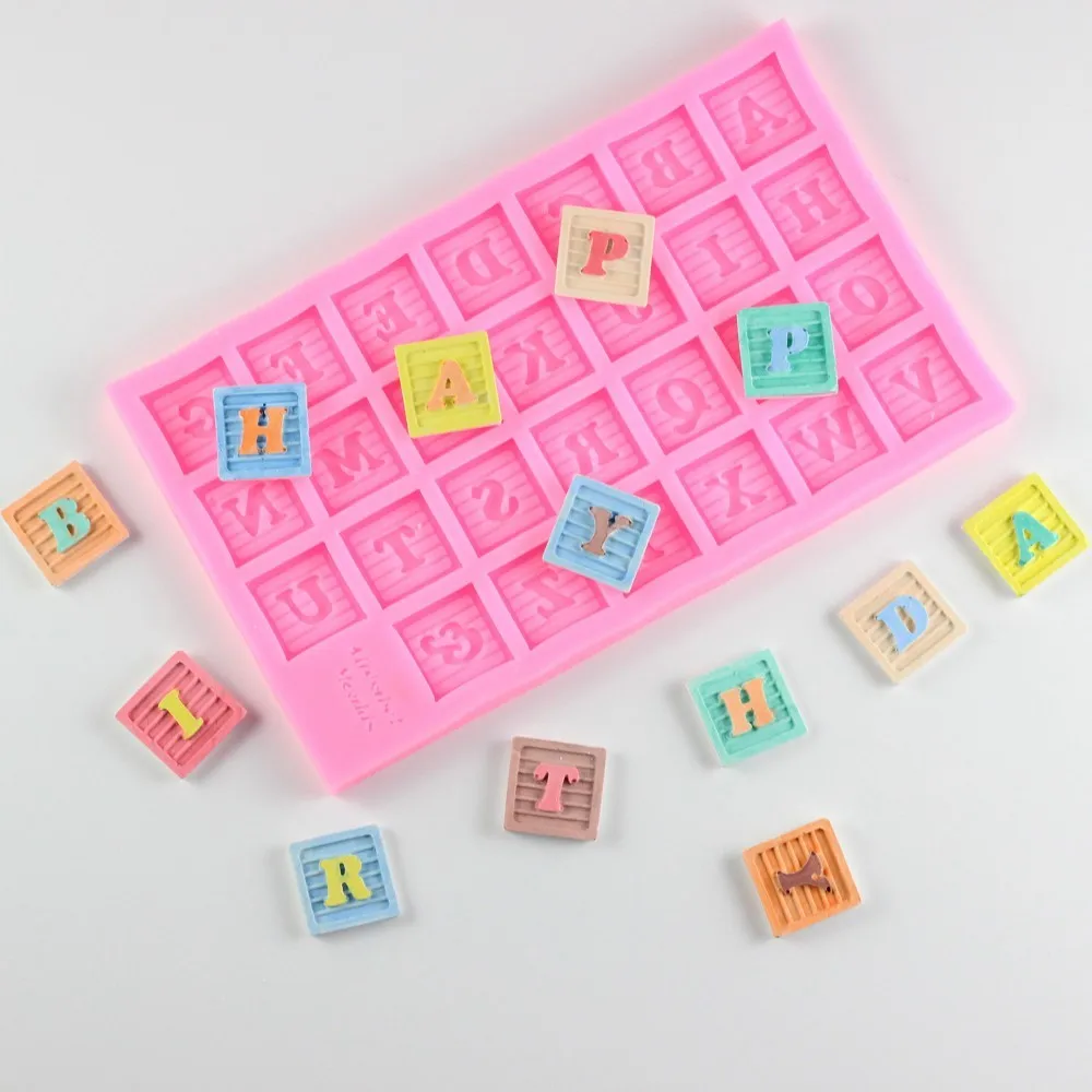 Sugarcraft Capital Letters Silicone Mold Alphabet Fondant Molds Cake Decorating Tools Candy Resin Clay Chocolate Gumpaste Mould