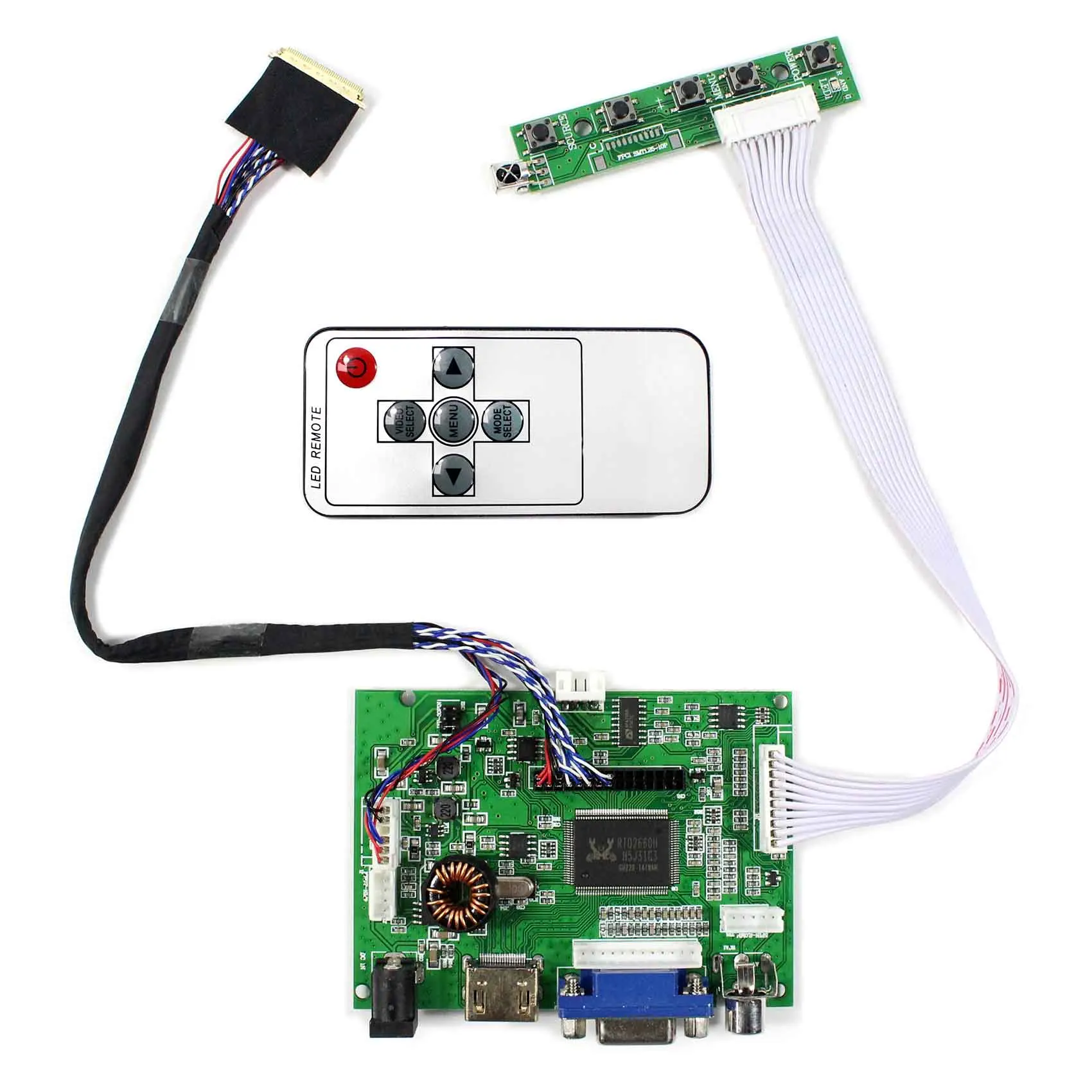 HD MI VGA 2AV LCD Board Work for 40pin LVDS Interface 1366x768 LCD Screen  LP125WH2 SLB1 N134B6-L01 LT131DEVHV00