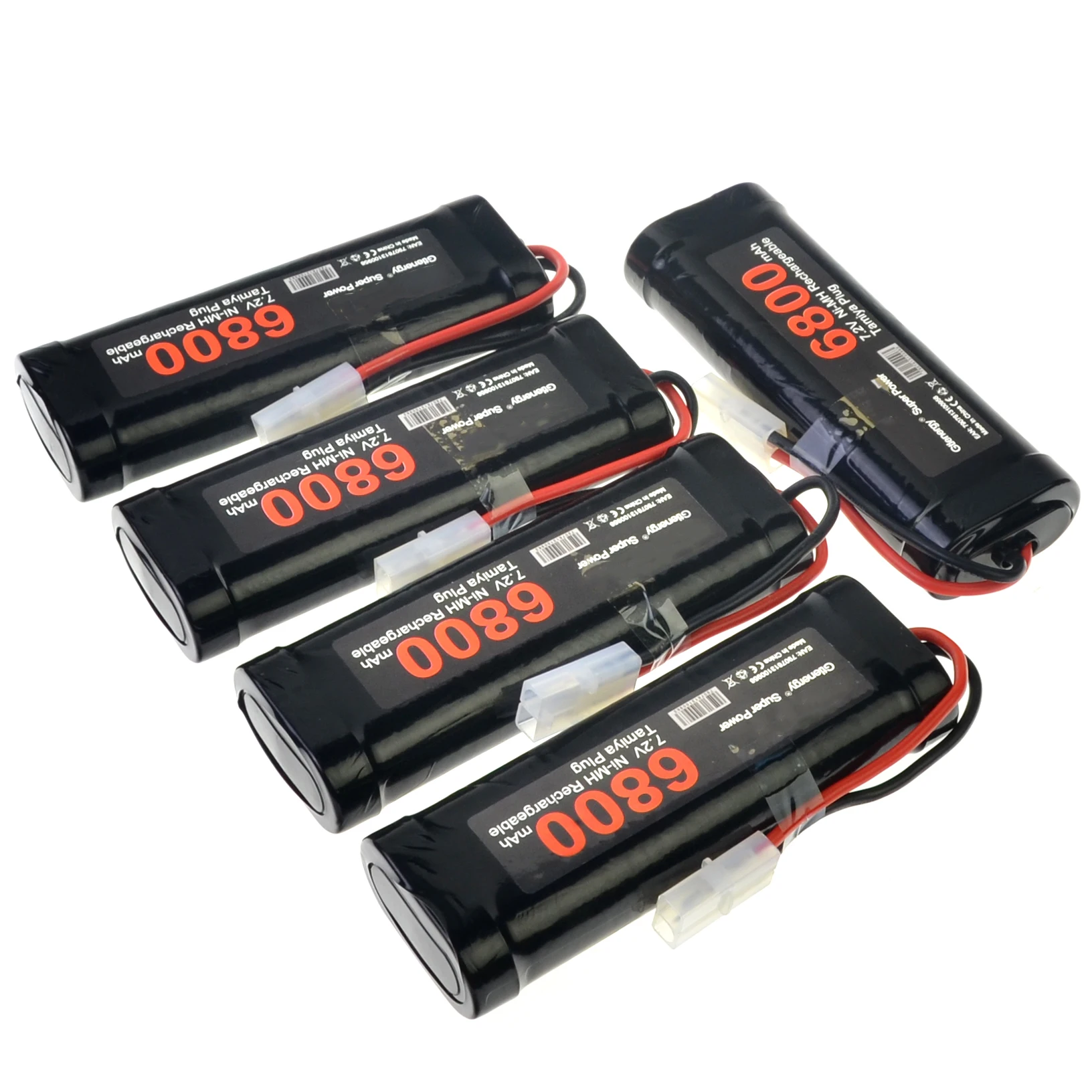 Pack de batteries rechargeables Ni-MH, 7.2V, 6800mAH, pour véhicule jouet, bateau, avion, 1 à 5 pièces