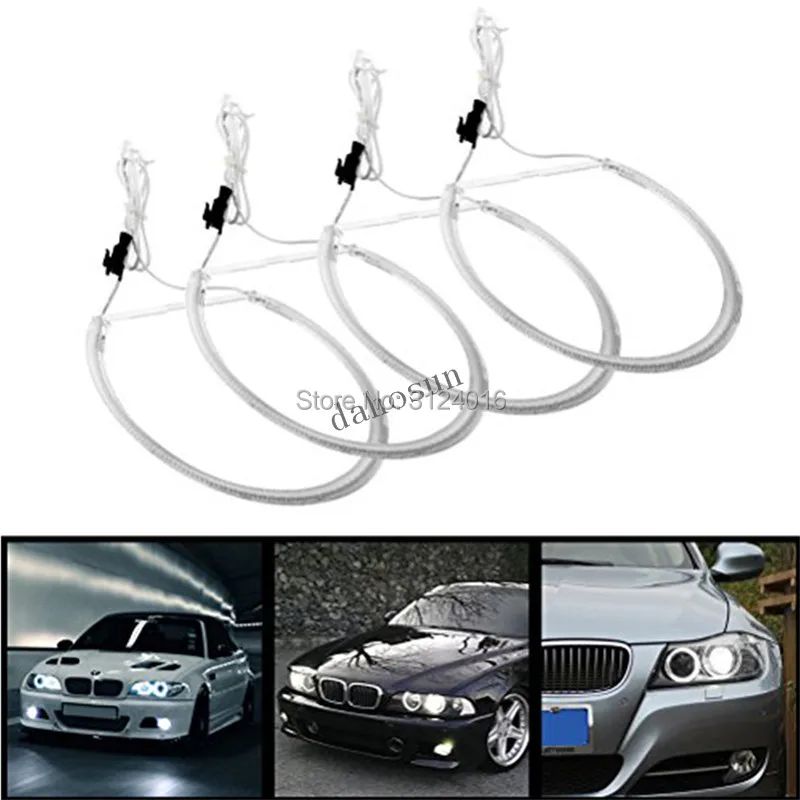 

dahosun 4x131mm White CCFL LED Angel Eyes Halo Rings Light Headlight Lamp for BMW E36 E39 E46