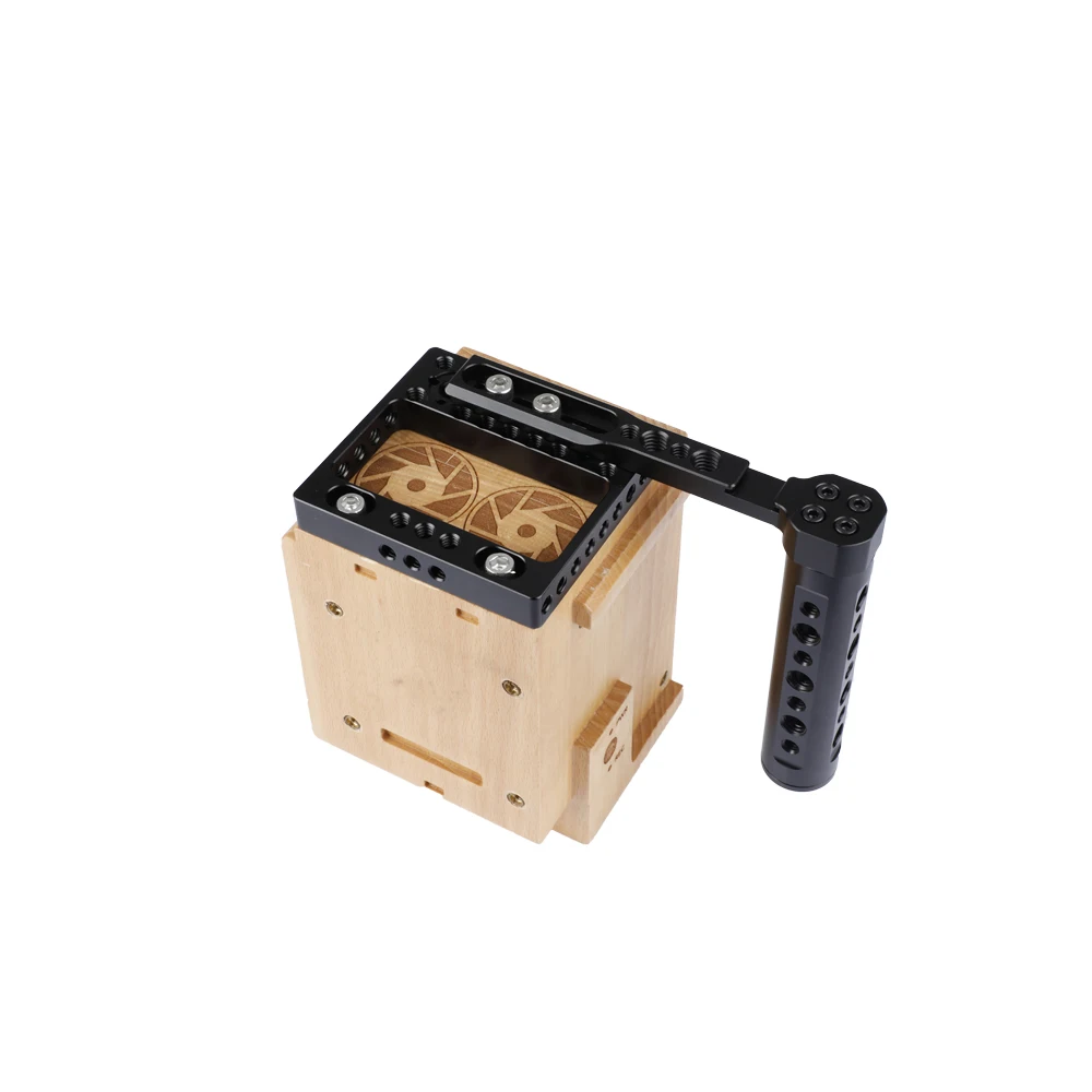 CAMVATE L-نوع مقبض الكاميرا قبضة مع الناتو السكك الحديدية السلامة و المدمج في الحذاء البارد جبل لمراقبة ، مصباح ليد ، ميكروفون ، مصباح يدوي