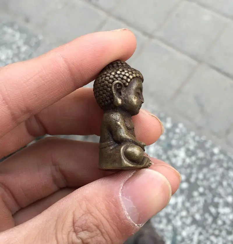 Pure copper collection handmade cute baby Buddha statue