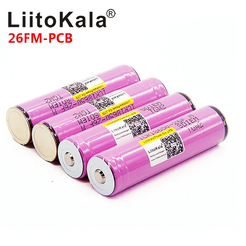 Nowy LiitoKala 18650 2600mah ICR18650-26FM 3.7V 18650 pojemność akumulator litowo-jonowy do latarki LED latarka bateria