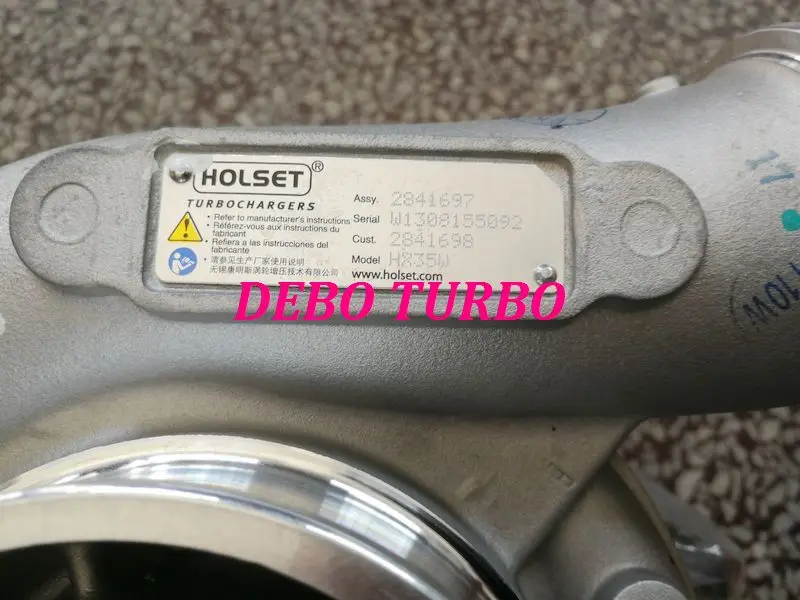 NEW GENUINE HOLSET HX35W 2841697 2841698 Turbo Turbocharger FOR Dongfeng CUMMIN*S (DCEC) 6BTA B190 5.9L 140KW/190HP 11CM T3