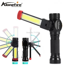 AloneFire W102 COB Work Light Portable LED Light Home Outdoor Foldable Rechargeable Work Light Magnet Flashlight torch lamp