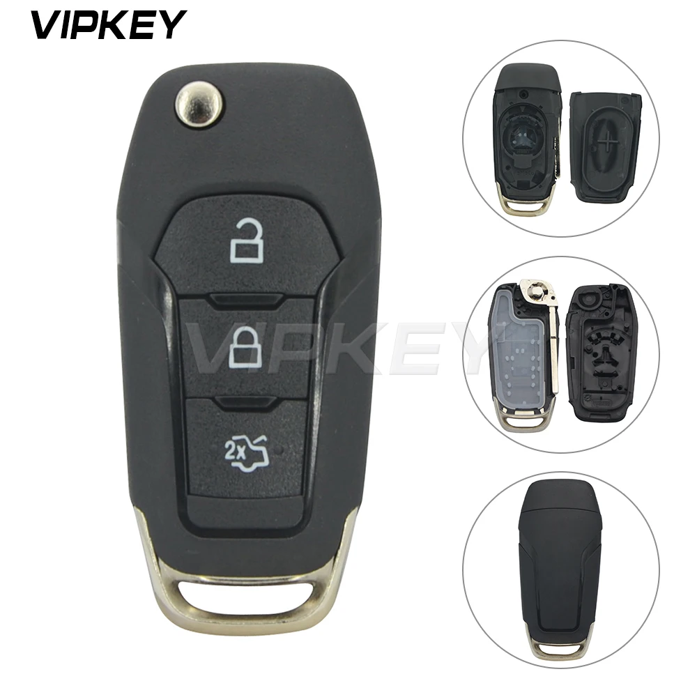 

Remotekey DS7T-15K601-BE Flip Folding Remote Key Shell Case Cover 3 Button For Ford Mondeo Escort Key Replacement