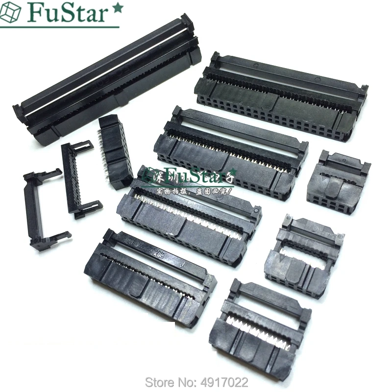 10set FC-6P FC-8P FC-10P FC-14P FC-16P To FC-40P IDC Socket 2x5 Pin Dual Row Pitch 2.54mm IDC Connector 10-pin cable socket Hot