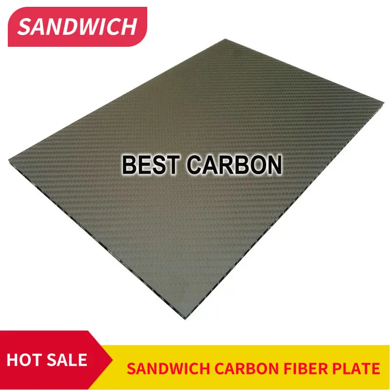 FREE SHIPPING 200mmx300mmx5mm, 300mmx300mmx5mm 3K twill matte/glossy carbon fiber honeycomb panel, sandwich carbon fiber plate