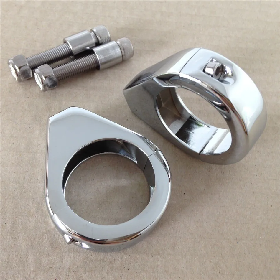 A pair 41mm Fork Tube Turn signal Clamps Custom Mount Bracket for Honda Shadow Valkyrie APE50 VT VTX Sabre VT VF 700 750 1100