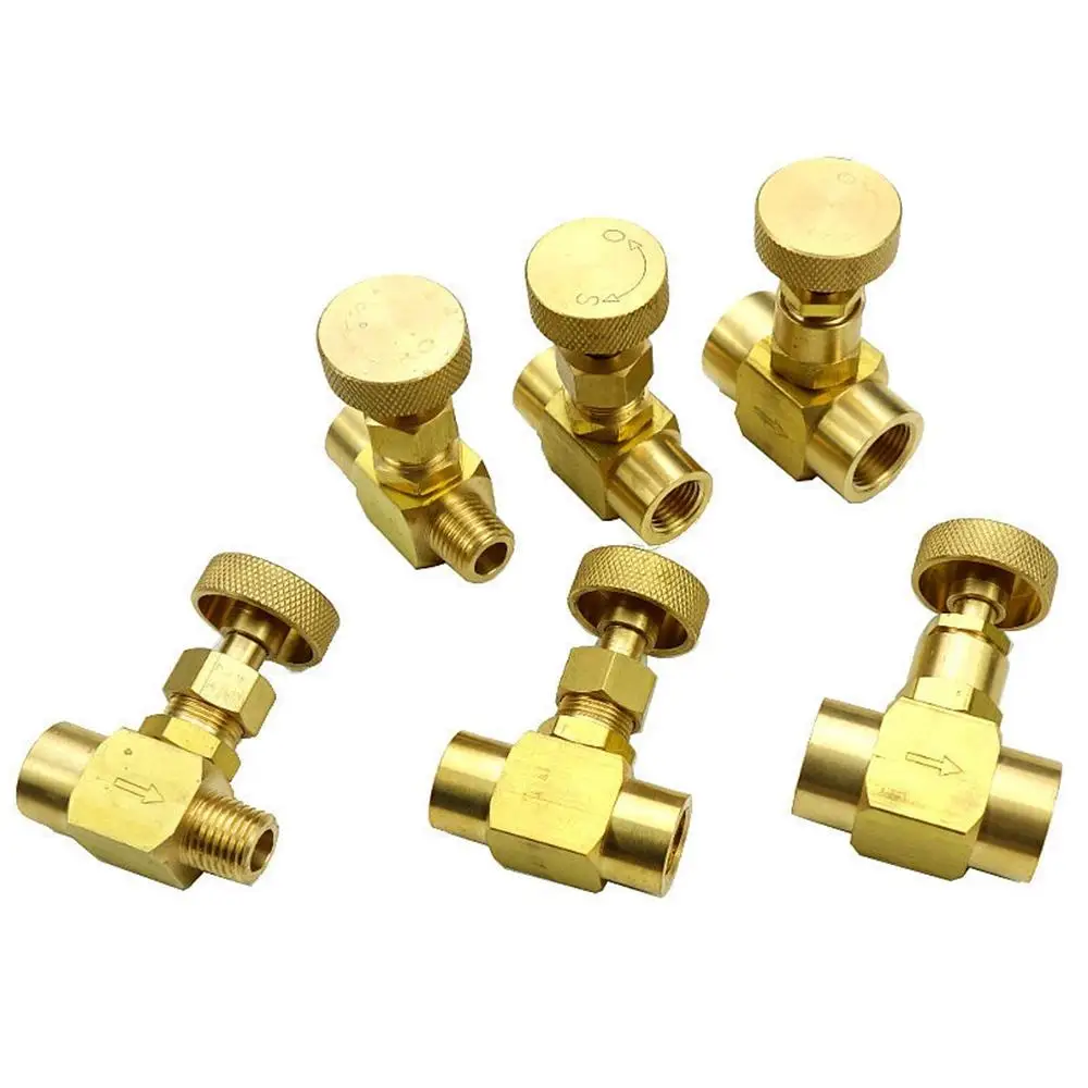 

1/8" 1/4" 3/8" NPT BSP Durable Brass Needle Globe Valve 1000 PSI WOG Plumbing Propane Gauge Water Gas Oil Fuel