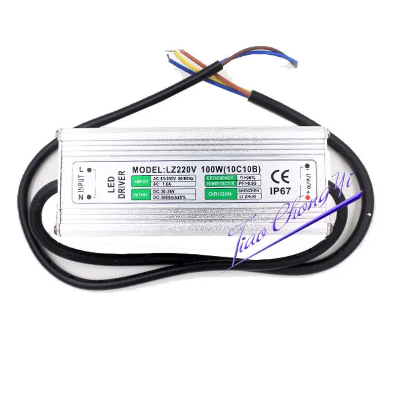 100W LED Driver DC30-36V 3000mA moc transformatora Adapter do zasilacza do lamp LED