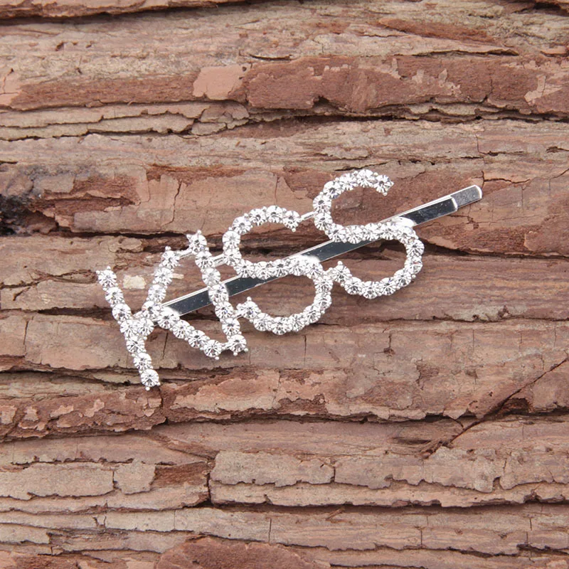 Hair Clip Women Hair Pin Hairclip English Letter Barrette Rhinestone Personality Word Girl Hairpin Hair Accessories Jewelry