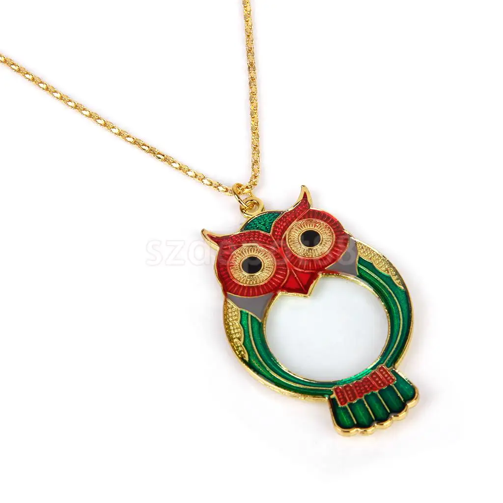 OWL Pendant Magnifier Magnifying Glass Necklace