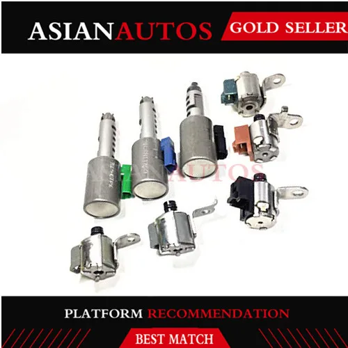 8PCS Transmission Solenoid Valve Set AW55-50SN AW55-51SN AF33 RE5F22A Fits for SATURN Saab Opel Chevolet Volvo Romeo Fiat Chevy