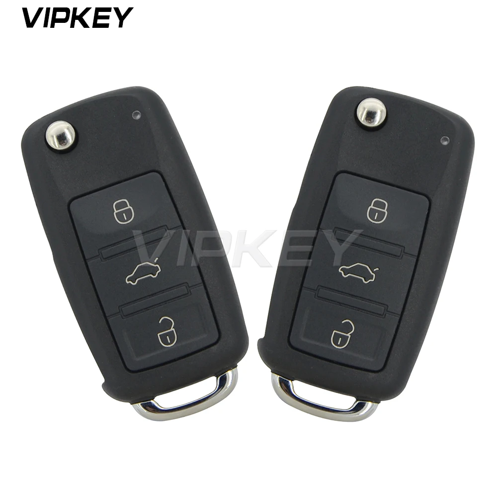 Remotekey 2pcs 300 959 753AA Flip Remote Key Shell 3 Button For VW Touareg 2004 2005 2006 2007 2008 2009 2010 2011