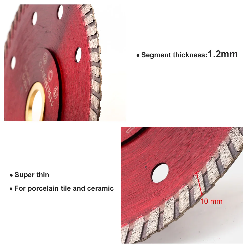 شحن مجاني سوبر رقيقة 4.5 بوصة الماس السيراميك شفرة المنشار 115mm ل بلاطة من البورسلين قطع