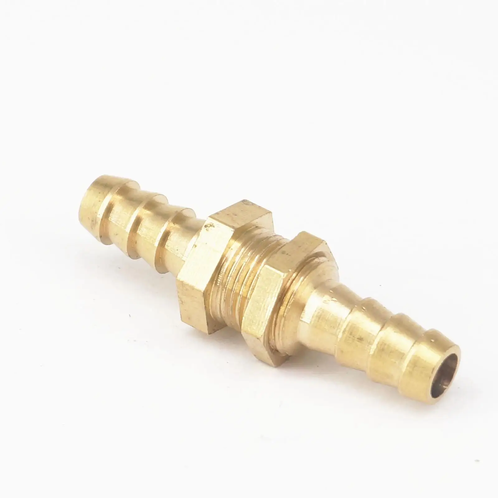 Hose Barbed Bulkhead Brass Pipe fitting Connector For 8mm I/D Hose water air fuel