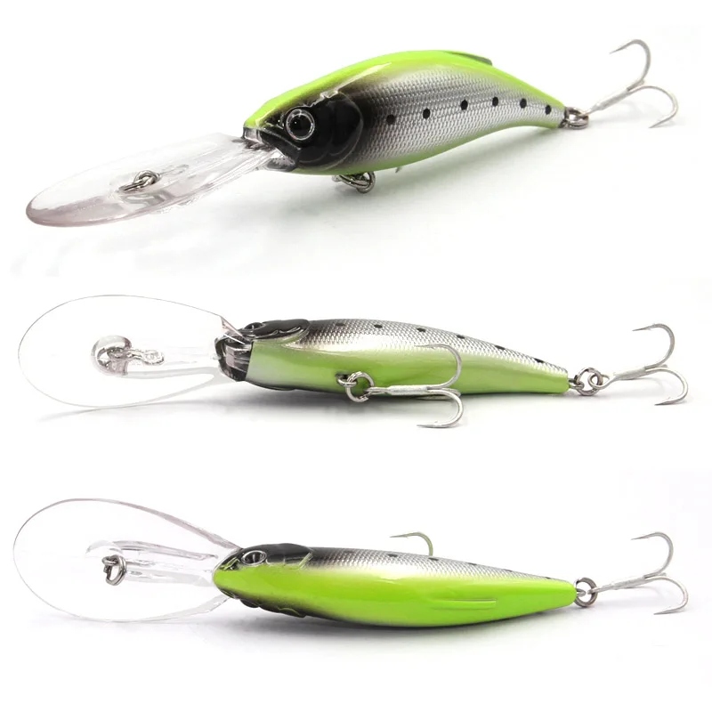 TacklePRO C08 Hot 7.5cm fishing lures 12.4g 9colors deep minnow Fishing Tackle Bait Bass dive 3m quality wobblers crank