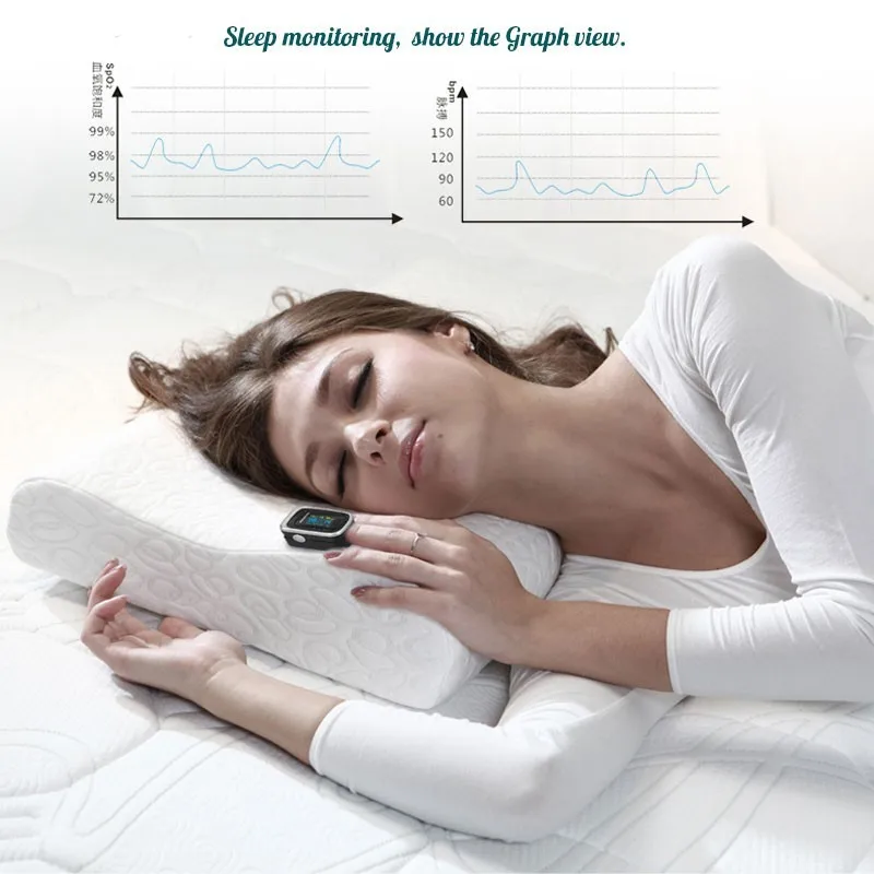 Digital Finger Pulse Fingertip Oled Portable Oximeter SPO2 PR PI 8 hours sleep monitor Blood Oxygen Oximetro De Dedo with case