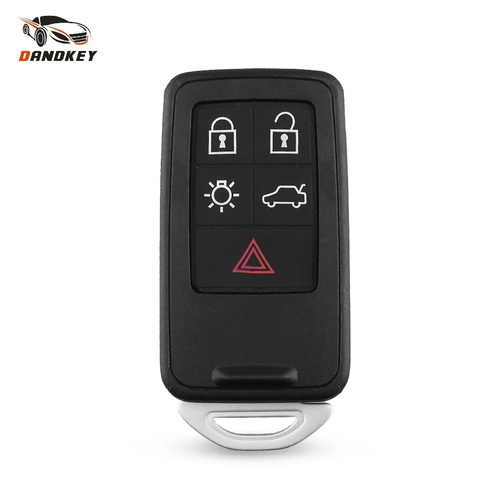 

Dandkey Keyless Entry Smart Remote Car Key Shell Case Fob 5 Buttons For Volvo S60 V60 S70 V70 XC60 XC70 2007-2017 Key Cover