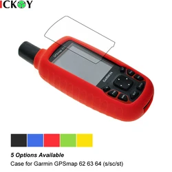 Étui en silicone + Film de protection d'écran pour GPS portable, pour randonnée Garmin GPSMAP 62 63 64 62s 62sc 62st 62stc 64st 65 65sr 63sc