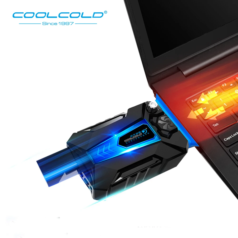 COOLCOLD Laptop Vacuum Cooler Fast Dropdown CPU Temperature Smart Laptop Cooling Pad with Powerful Fans For 12-17 inch Notebook