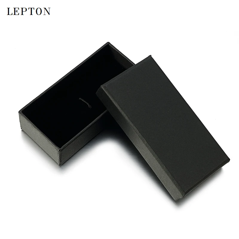 Lepton Black Paper Tie Clips Boxes 15 PCS/Lots High Quality Black matte paper Jewelry Boxes Cuff links Carrying Case wholesale