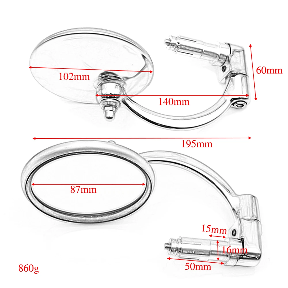 Universal Motorcycle Chrome Aluminum 7/8\