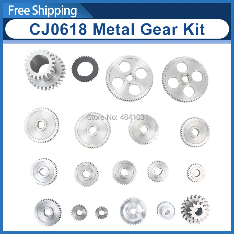 19pcs mini lathe gears/CJ0618-345E Metal Cutting Machine gears/Metal Gear Kit(Metric)