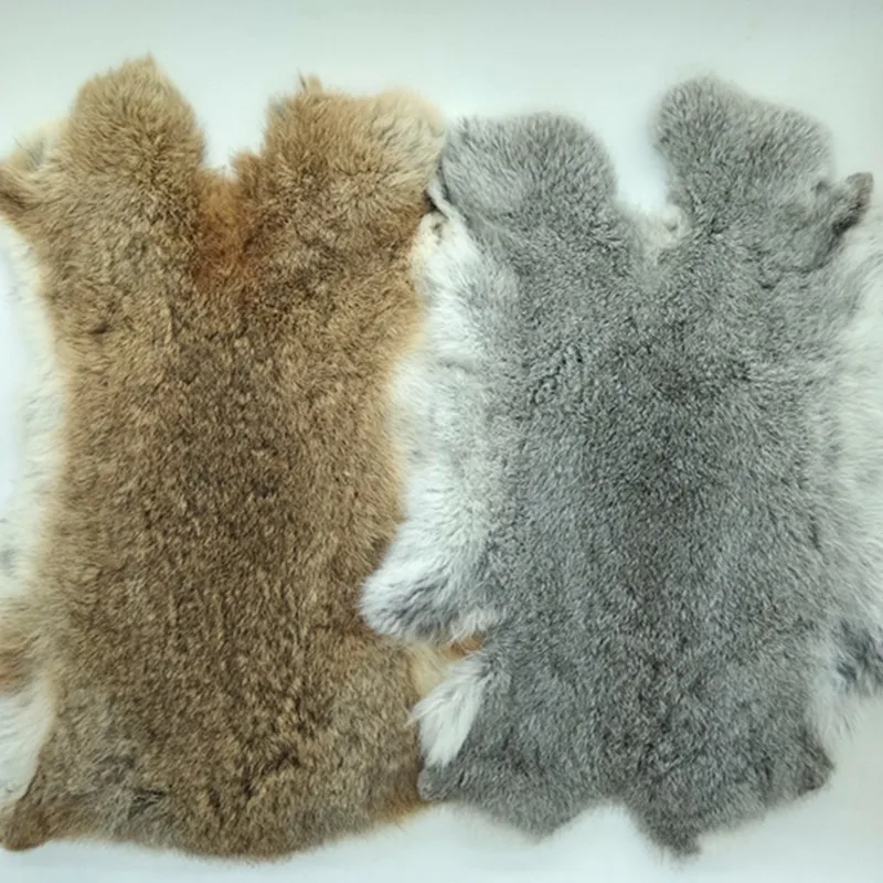 Natural Brown Brownish Grey Rabbit Fur Pelt Genuine Rabbit Fur craft  bunny sewing accessories natural fur N12