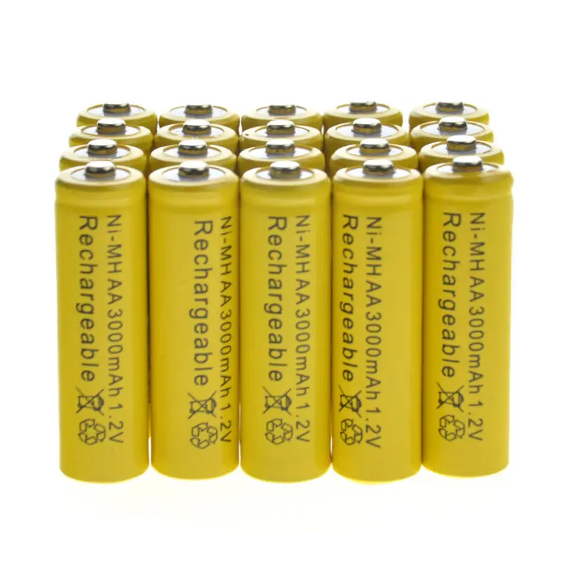 1-10pcs 1.2v AA Rechargeable Battery NiMH 3000mAh 1.2V 2A Ni-MH Batteria for Garden Solar LED Flashlight Toy Cordless Phone AA