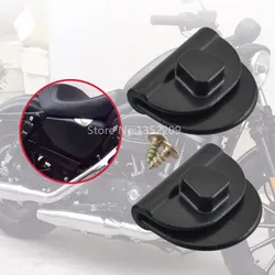 Black Side Batterij Cover Clips Mount Klem L & R Past Voor Harley Sportster XL883 XL1200 48 72 2004-2018