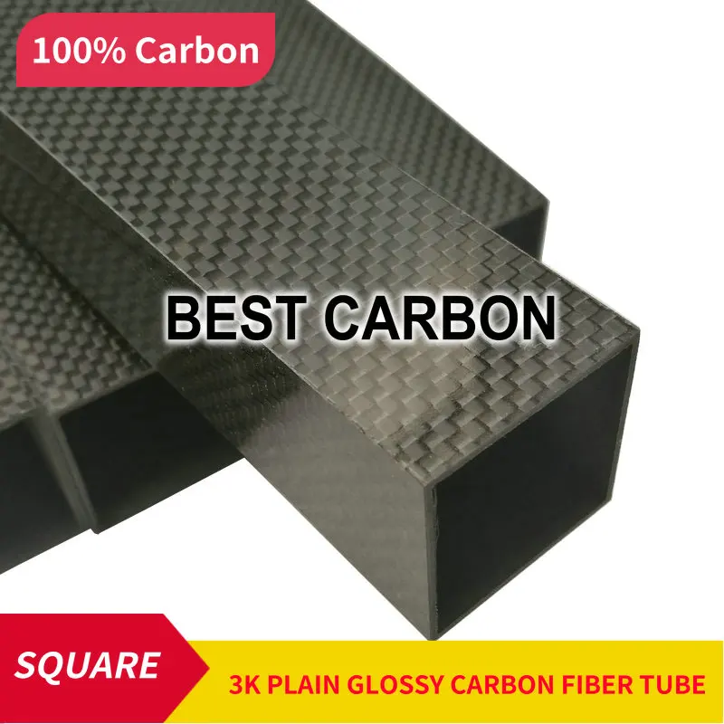 

FREE SHIPPING SQUARE 40mm x 36mm x 500mm High Quality 3K Carbon Fiber Fabric Wound/winded Tube