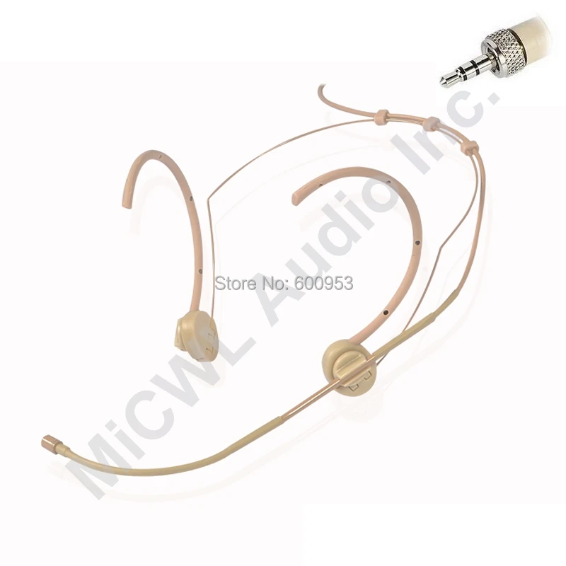 

Beige Foldable ears Wearing Wireless Headset Microphone for Sennheiser G2 G3 G4 Wireless Mics System beltpack transmitter