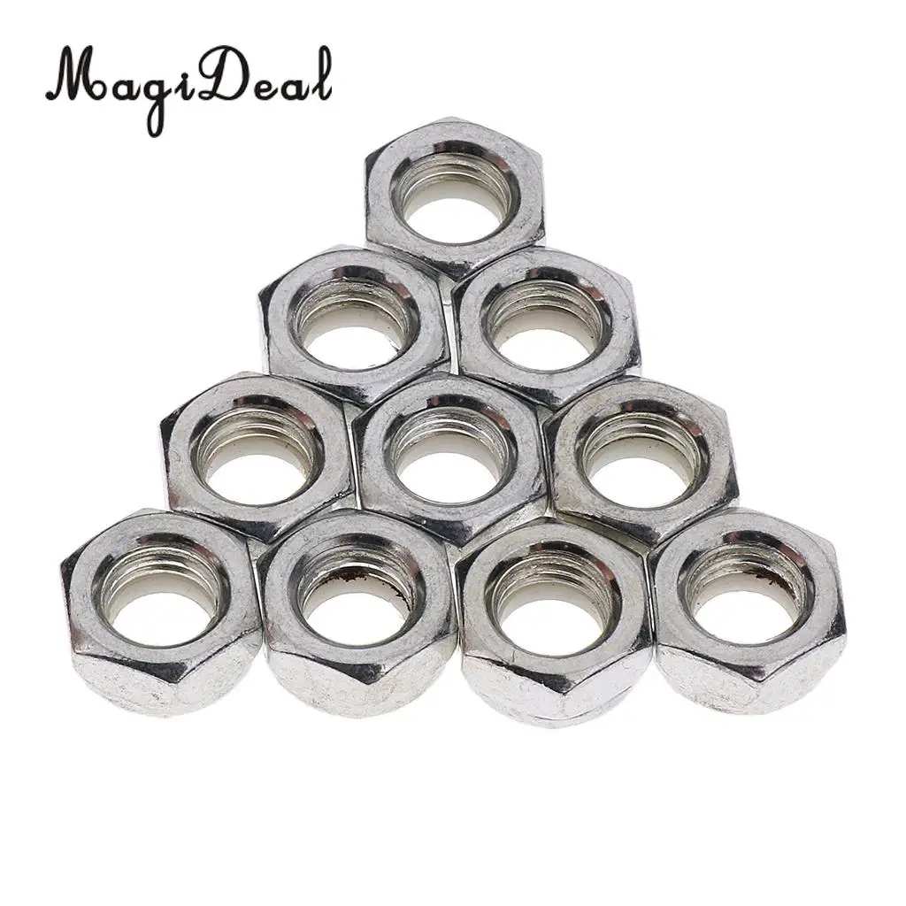 10pcs Durable Skateboard Trucks Screw Nuts Mounting Axle Nuts Longboard Repair Rebuilding Gear