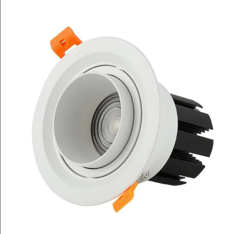 

8pcs Embedded Zoom Adjustable LED Spotlight 15-60 Degrees Ceiling Lamp 7W 10W 15W 20W 25W 30W 35W Background Wall Downlights