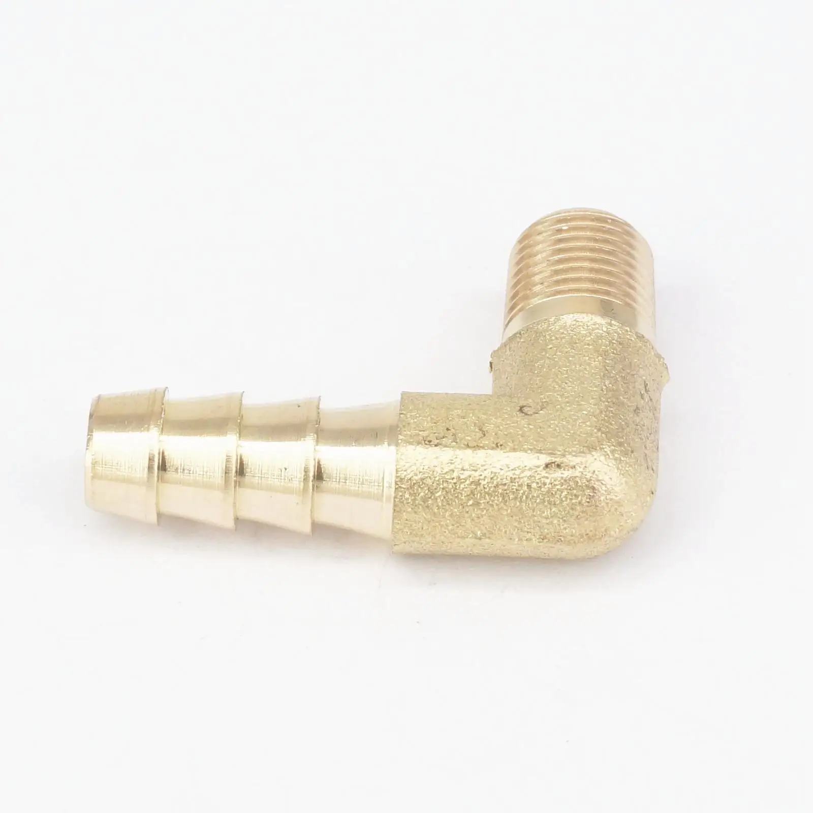 

1/8" NPT Male x 5/16" Hose Barb Tail Elbow Brass Fuel Fitting Connector Adapter