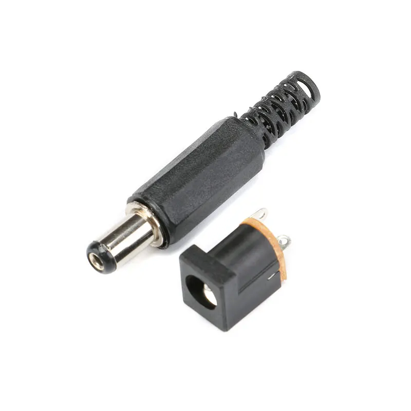 10pcs DC-012 DC Power Kit Plug Male / Female DC Power Jack Socket Connector 5.5X2.1mm  2.1 socket Round the needle