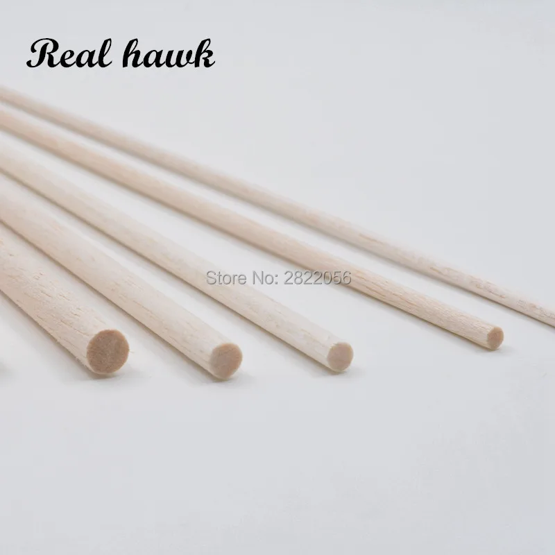 250mm long diameter of D4/D5/D6/D8/D10/D12mm AAA+ Balsa Wood Roud Dowels Sticks for airplane/boat model DIY