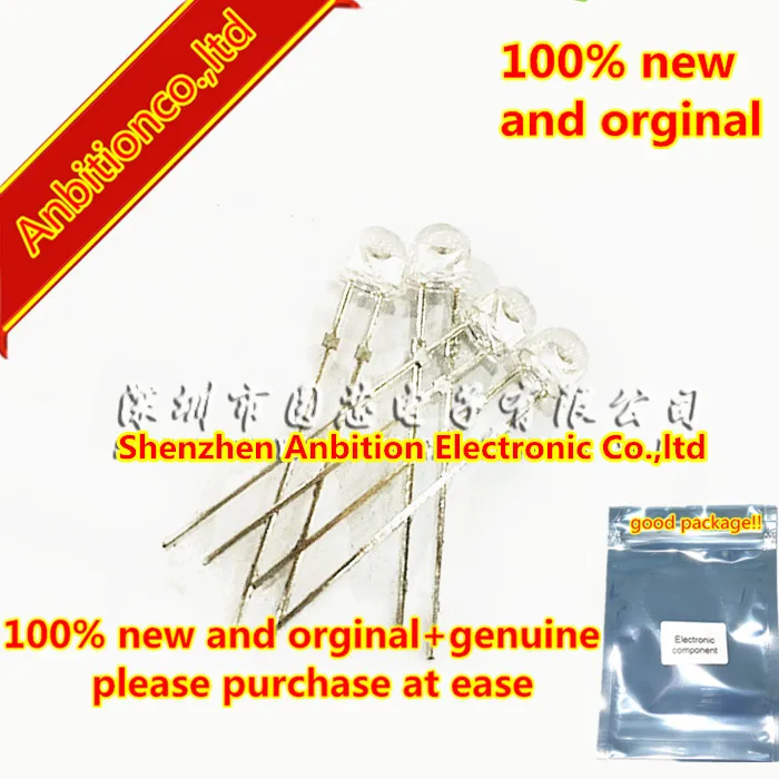 

10 шт. 100% новая и оригинальная инфракрасная передающая трубка 5 мм TSHG5510 Угол инфракрасного диода 830 нм составляет 38 градусов.