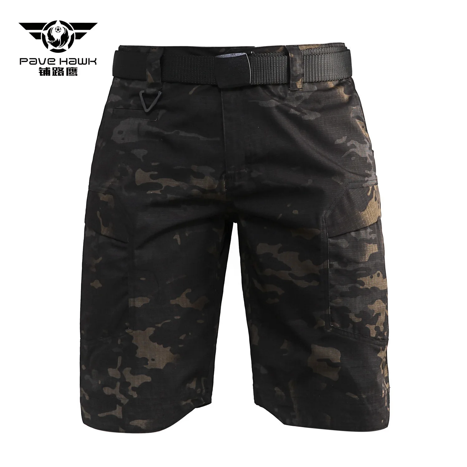 Camouflage Multi-Pocket Hunting Trousers Men Tactical Training CS Outdoor Camping Hiking Trekking Working Clothes Summer Sports