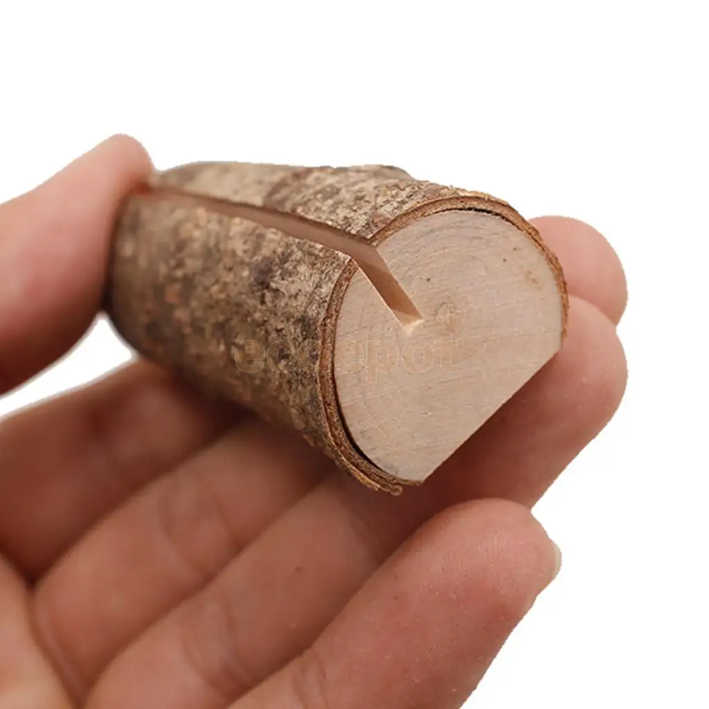 10pcs Wedding Place Wooden Card Holders Table Number Stands for Wedding Table Name Number Business Card Holder Decorations